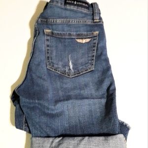 2/$15 Size 4 Distressed Denim Stretch Shorts